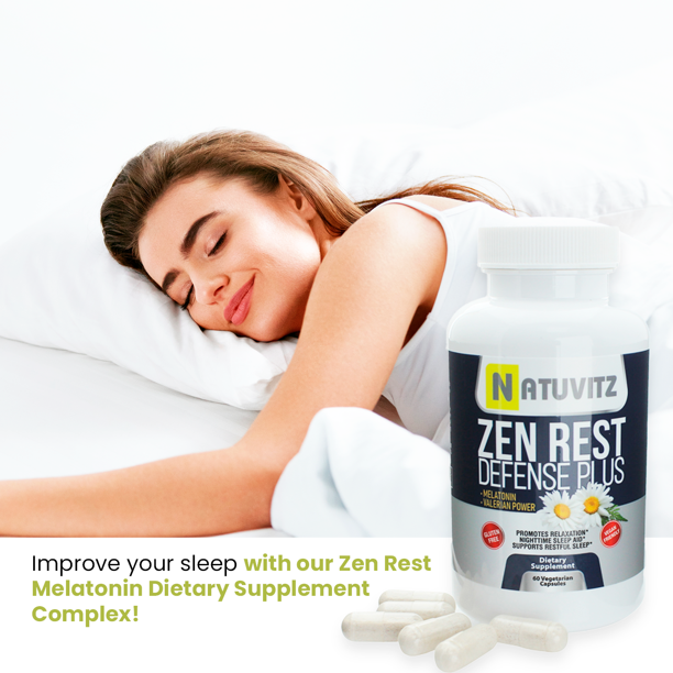 Improve your sleep with our Zen Rest Sleep Aid w/melatonin & valerian