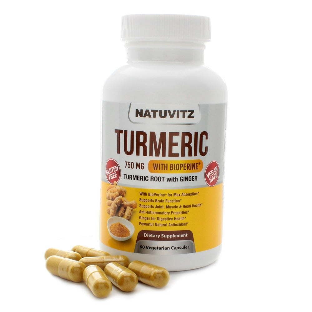 Turmeric Curcumin with Ginger Root and BioPerine - NATUVITZ