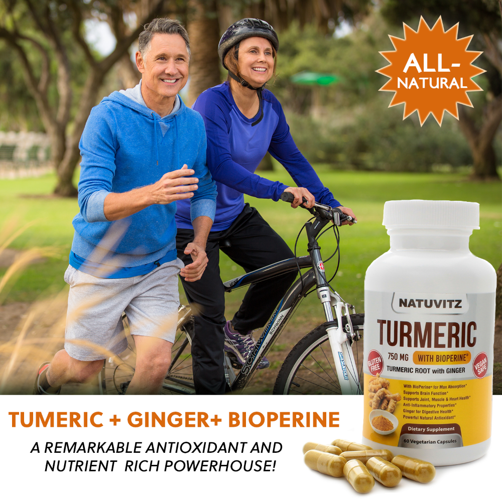 Turmeric Curcumin with Ginger Root and BioPerine - NATUVITZ