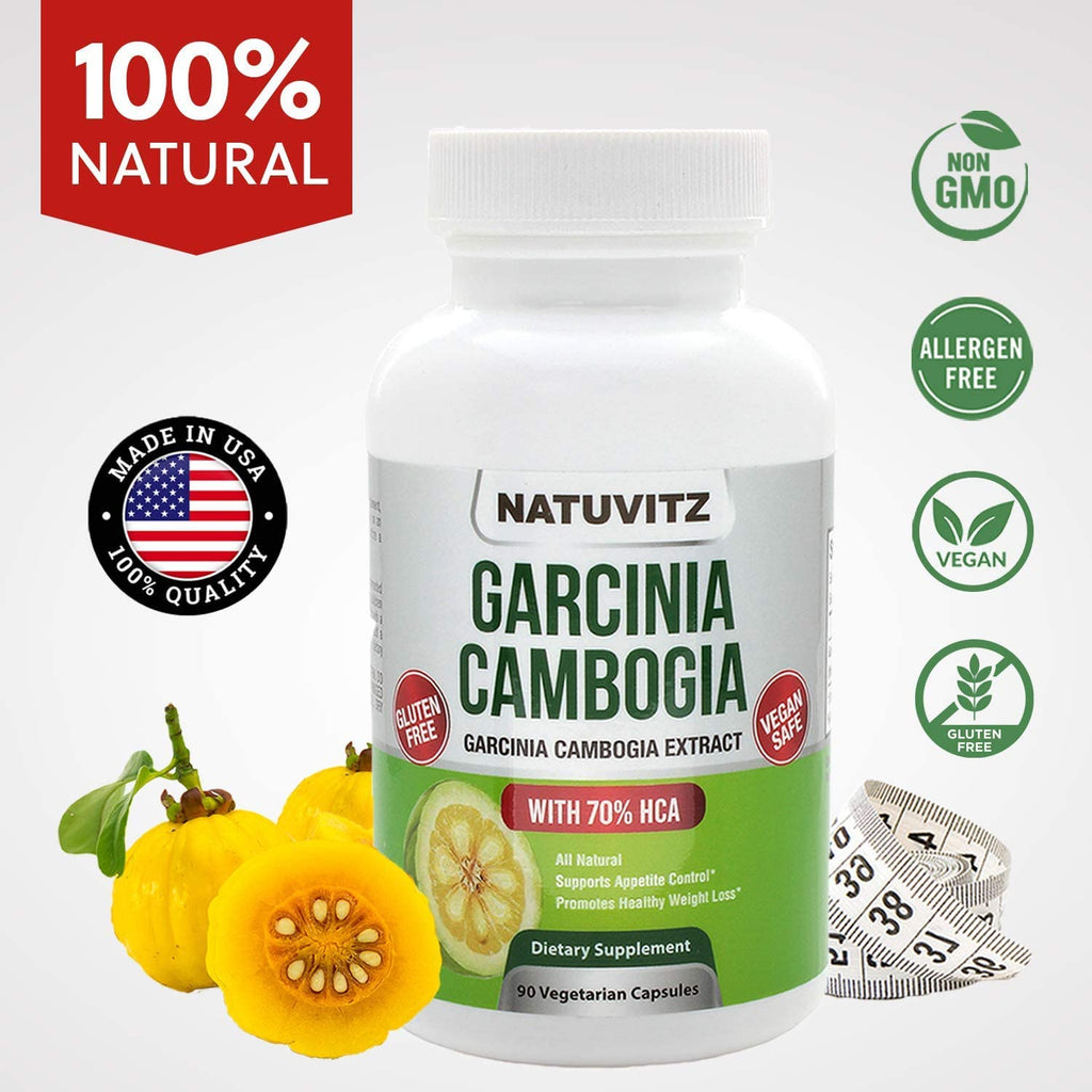 Copy of Garcinia Cambogia Extract 1600mg 70% HCA – Supports and Improves Digestion System, Gluten Free Metabolism Booster Pills (90 Veggie Capsules) - NATUVITZ