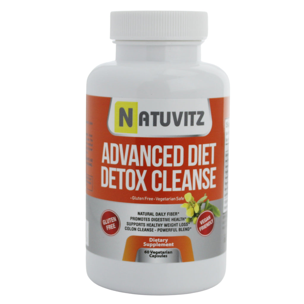 Advance Diet Detox Cleanse - Supplement with Natural Fiber for Colon Cleanse and Digestive Health - NATUVITZ